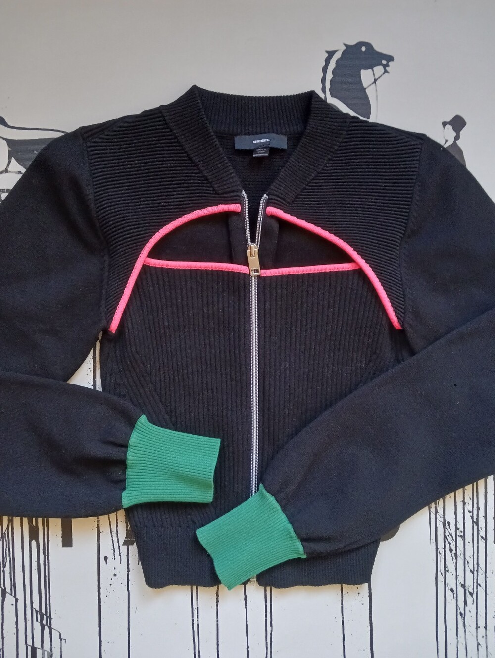 Diesel Sweater Ful Zip ,cardigan Size S